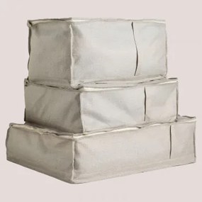 Conjunto De 3 Caixas Organizadoras Jamil Beige - Sklum