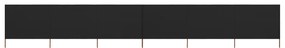 vidaXL Para-vento com 6 painéis em tecido 800x80 cm preto