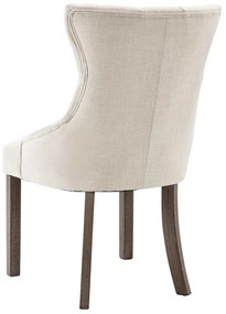 Cadeiras de jantar 2 pcs tecido bege
