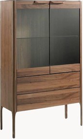 Vitrine com iluminação LED e tampo com aspeto de mármore Hester