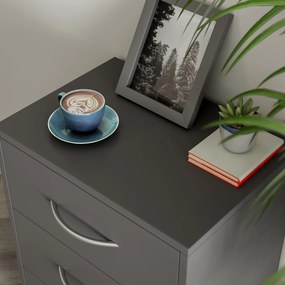 Mesa de cabeceira Eloise  54x39x28cm com Luz LED antracite