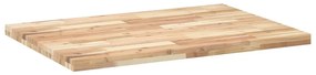 Tampo de mesa retangular 80x70x4 cm madeira de acácia maciça