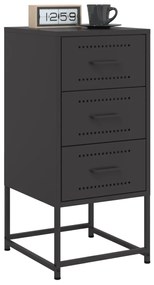 Mesa de cabeceira 36x39x78 cm aço preto