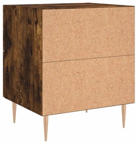 Mesa de cabeceira 2 pcs derivados de madeira carvalho fumado