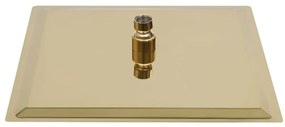 Cabeça de chuveiro quadrada 30x30 cm aço inoxidável dourado