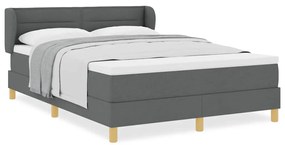 Cama Box com Colchão vidaXL Cinza Escuro 160x200 cm Tecido
