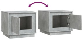 Mesa de centro 51x50x44 cm derivados de madeira cinza cimento