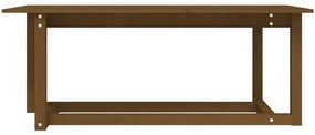 Mesa de centro 110x55x45 cm pinho maciço castanho mel