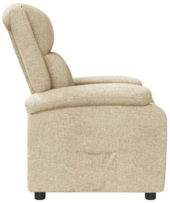 Poltrona reclinável tecido cor creme