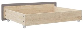 Gavetas de cama 2pcs derivados madeira/tecido cinza-acastanhado