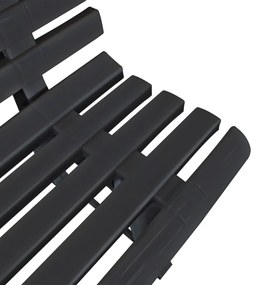 Banco de jardim 145,5 cm plástico antracite