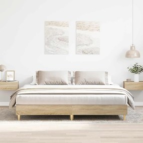 vidaXL Estrutura cama s/ colchão 180x200cm carvalho sonoma