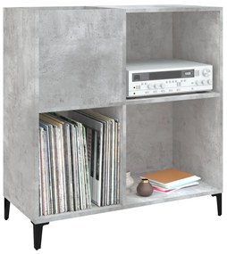 Armário p/ discos 84,5x38x89 cm derivados madeira cinza-cimento