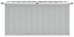 Caixa de arrumação para jardim 129x67x65 cm cinzento