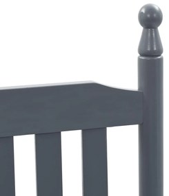 Cadeira de baloiço com assento curvo madeira de álamo cinzento