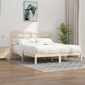 vidaXL Estrutura de cama sem colchão 180x200 cm madeira maciça