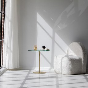 Mesa de Apoio Chill-Out - Dourada - 50x50x50 cm