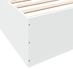 Estrutura de cama 180x200 cm derivados de madeira branco