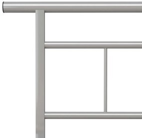 Estrutura de cama metal 200x200 cm cinzento