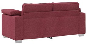 Sofá Loveseat Vermelho Vinho 140 cm em Tecido