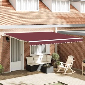 Toldo retrátil manual 400x300 cm bordô