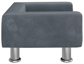 Cama para cães 50x40x26,5 cm veludo cinzento-escuro