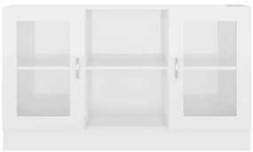 Armário vitrine derivados de madeira branco brilhante