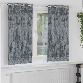 vidaXL Cortinas de Veludo 2 Peças com Ilhós Cinza Prata 140x175 cm