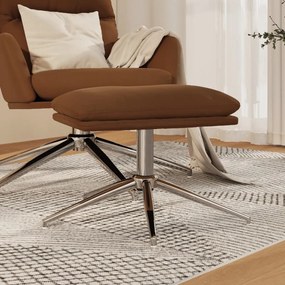 vidaXL Apoio de pés tecido de microfibra 60x60x35 cm castanho
