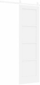 Porta Deslizante vidaXL com Conjunto de Ferragens Branca 61x198.5 cm M