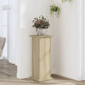 vidaXL Suporte p/plantas 33x33x80 cm derivados madeira carvalho sonoma