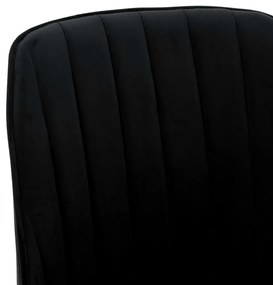 Cadeiras de jantar 2 pcs veludo preto