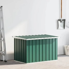 vidaXL Caixa de arrumação para jardim 109x67x65 cm verde