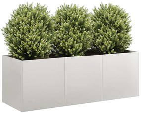 vidaXL Plantador 120x40x40 cm aço inoxidável