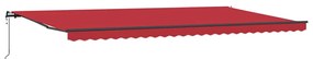 Toldo Retrátil Automático Vermelho 600x300 cm da