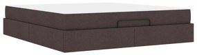 vidaXL Estrutura da Cama Castanho escuro 180 x 200 cm tecido