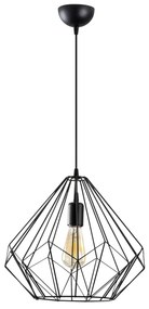 Candeeiro de Teto Diamond – Preto – 37 cm diâmetro x 129 cm altura