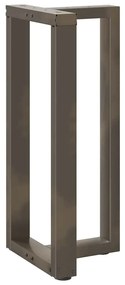Pés de mesa de bar em forma de T, 2 peças, preto, 50x35x(90-91) cm, aç
