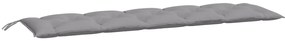 Almofadões banco jardim 2 pcs 180x50x7cm tecido oxford cinzento