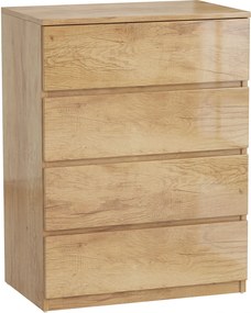 HOMCOM Cómoda de 4 Gavetas para Quarto Moderna Design sem Puxadores para Sala de Jantar Entrada 60x40x80 cm Madeira | Aosom Portugal