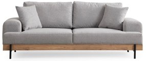 Sofá de 3 Lugares Eti – Cinzento – 220x98x78 cm