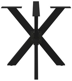 Pé de mesa de jantar em formato de aranha, preto, 85x85x(72-73) cm, aç