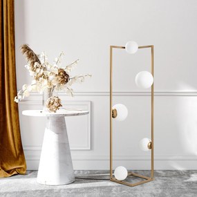 Candeeiro de Pé Corner – Dourado – 35 x 35 x 157 cm