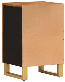Armário casa banho 38x33,5x58cm mangueira maciça castanho/preto