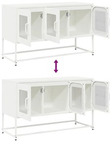 Móvel de TV 100,5x39x60,5 cm aço laminado a frio branco