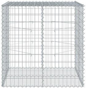 Cesto gabião com cobertura 100x100x100 cm ferro galvanizado