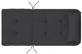 Almofadões p/ cadeira adirondack 2 pcs tecido oxford preto