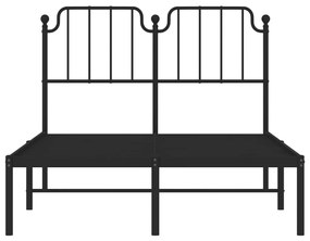 Estrutura de cama com cabeceira 120x200 cm metal preto