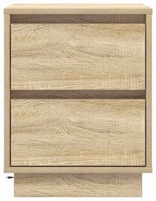 Mesa de Cabeceira com Luzes LED Carvalho Sonoma 39x34,5x50 cm