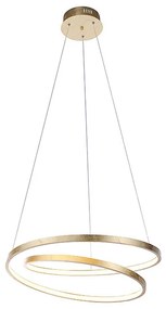 Candeeiro de suspensão de design dourado 55 cm incl. LED regulável - Rowan Design